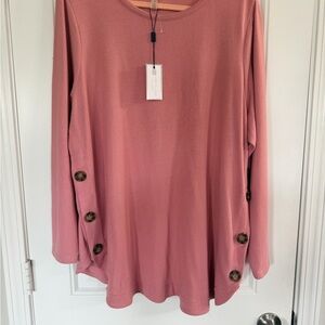 Cable & Gauge Rose Button-Sleeve Tunic